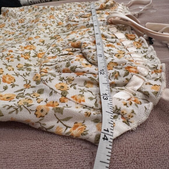 🆕 NWT Reformation Andrea Top Lima Yellow Floral Size 0 - Picture 7 of 8